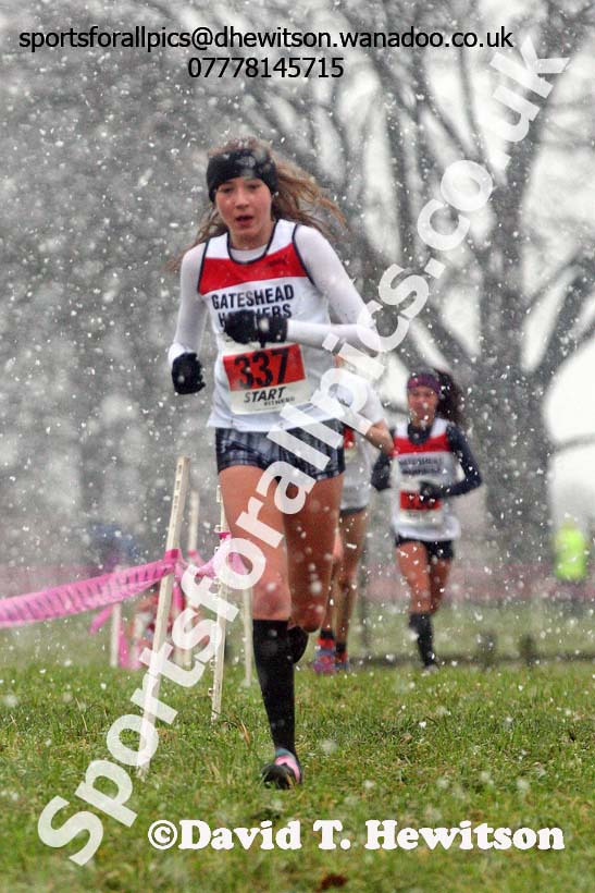 Girls under-15s North Eastern Cross Country, Sedgefield, County Durham. Photo: David T. Hewitson/Sports for All Pics
